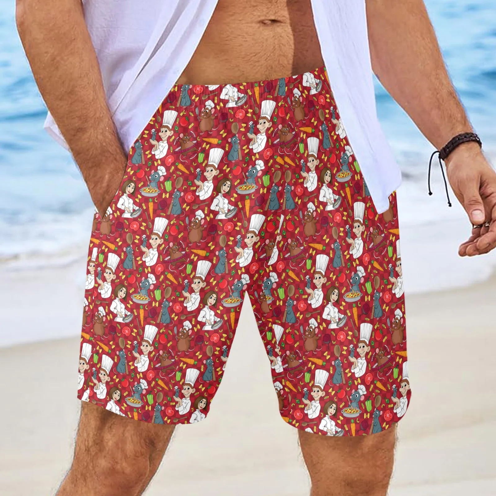 Ratatouille Men's Swim Trunks Swimsuit