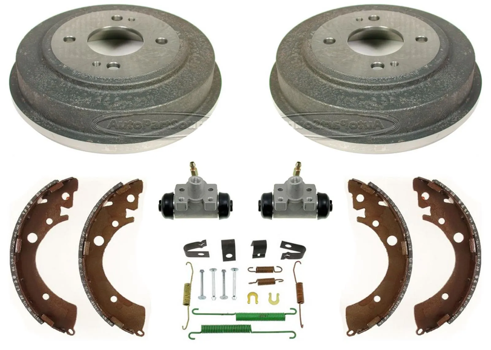 Rear 4 Stud Drums Brake Shoes Wheel Cylinders Hardware for Honda Civic 1996-2000