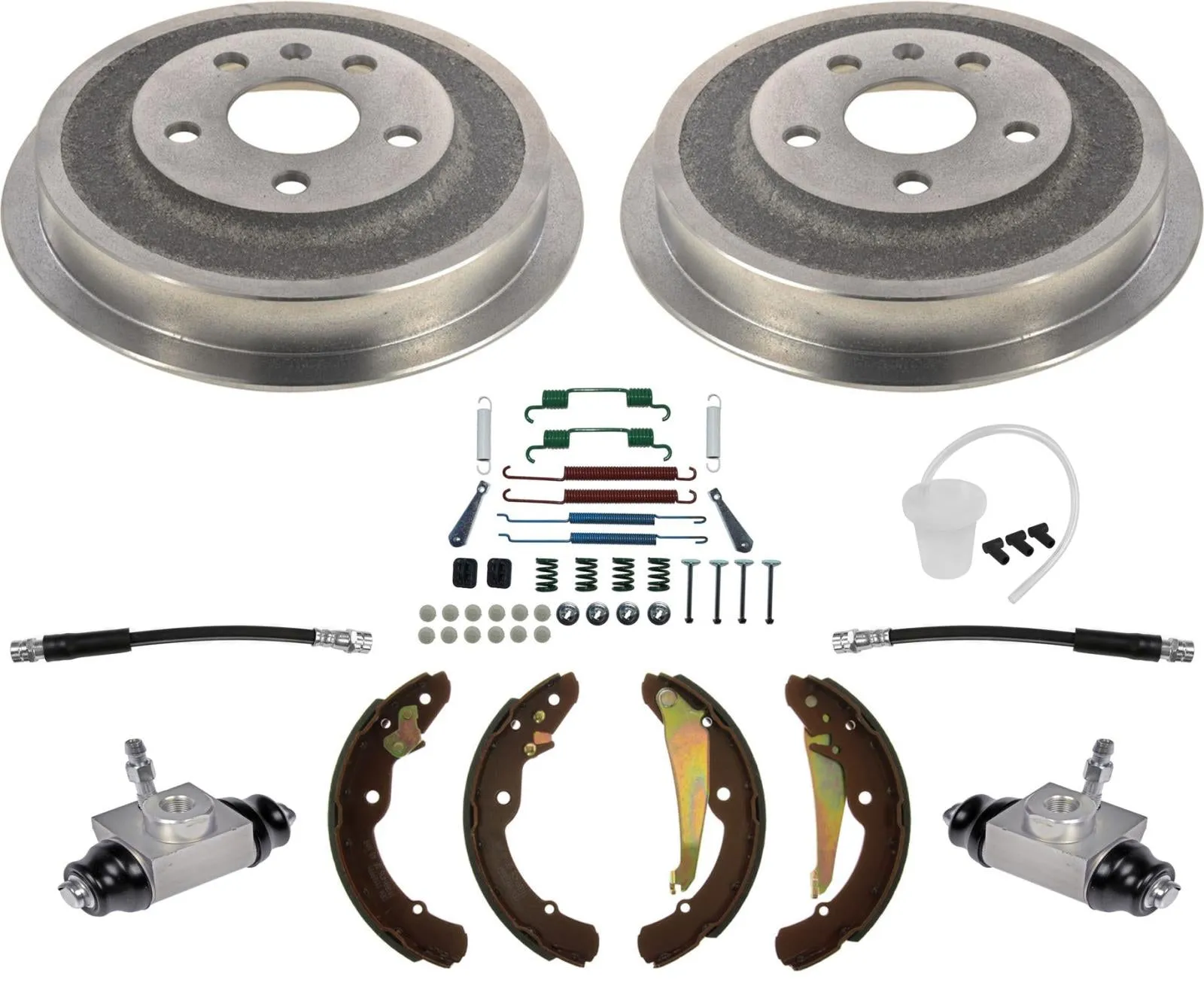 Rear Brake Drums Brake Shoes Hardware For Volkswagen Jetta 2.0L 2.5L 2011-2012