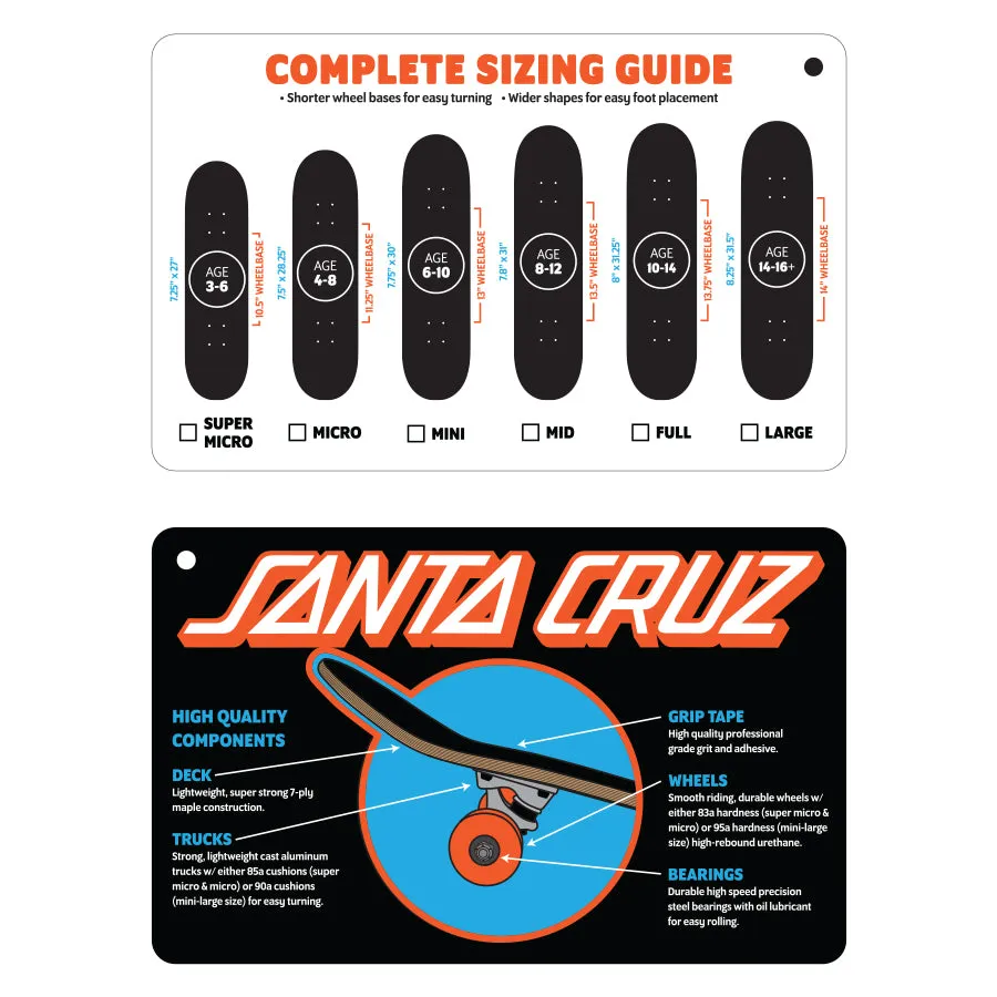 Santa Cruz Screaming Hand Full Skateboard Complete 8.00in x 31.25in