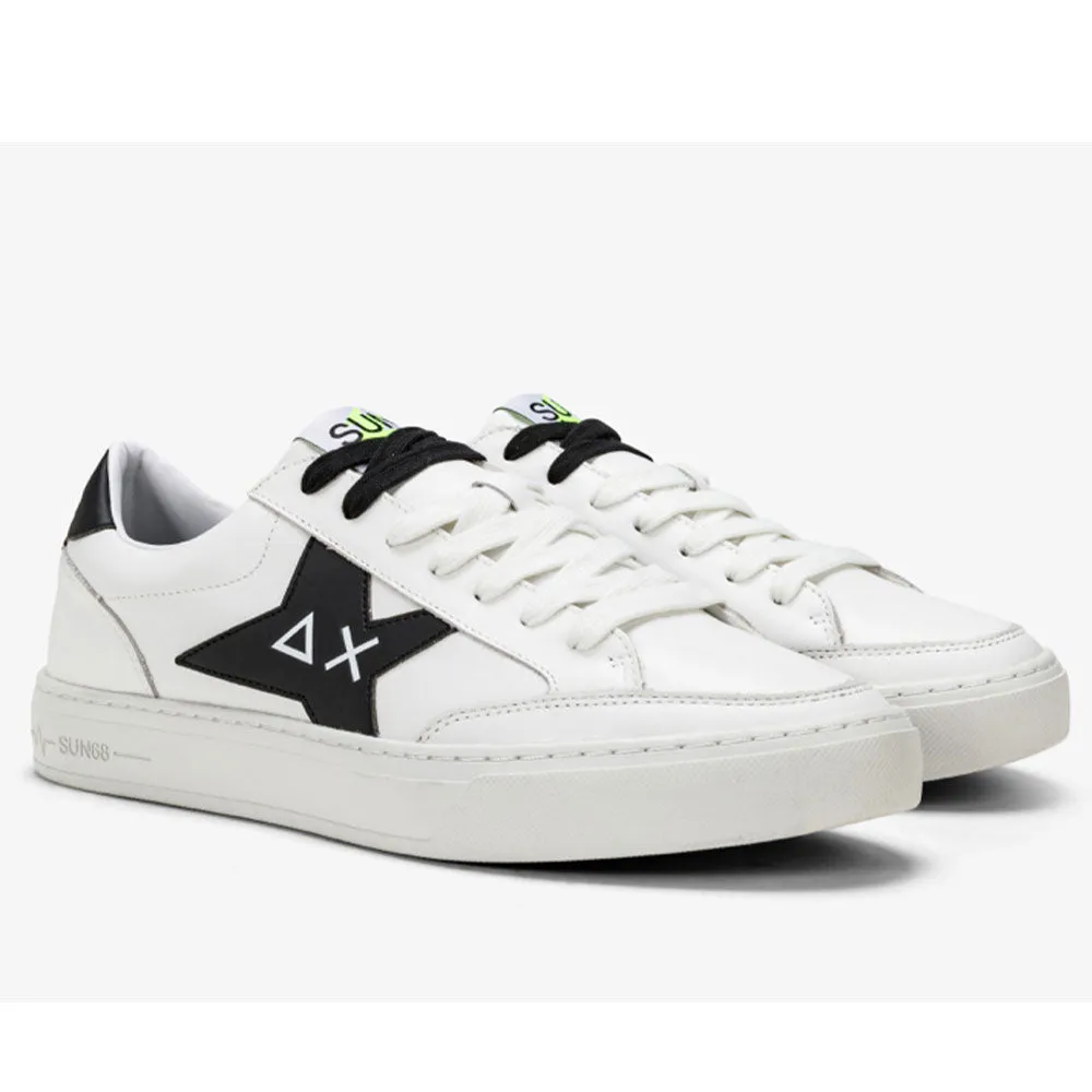 Scarpe Uomo SUN 68 Sneakers Linea Skate Colore Bianco - Nero