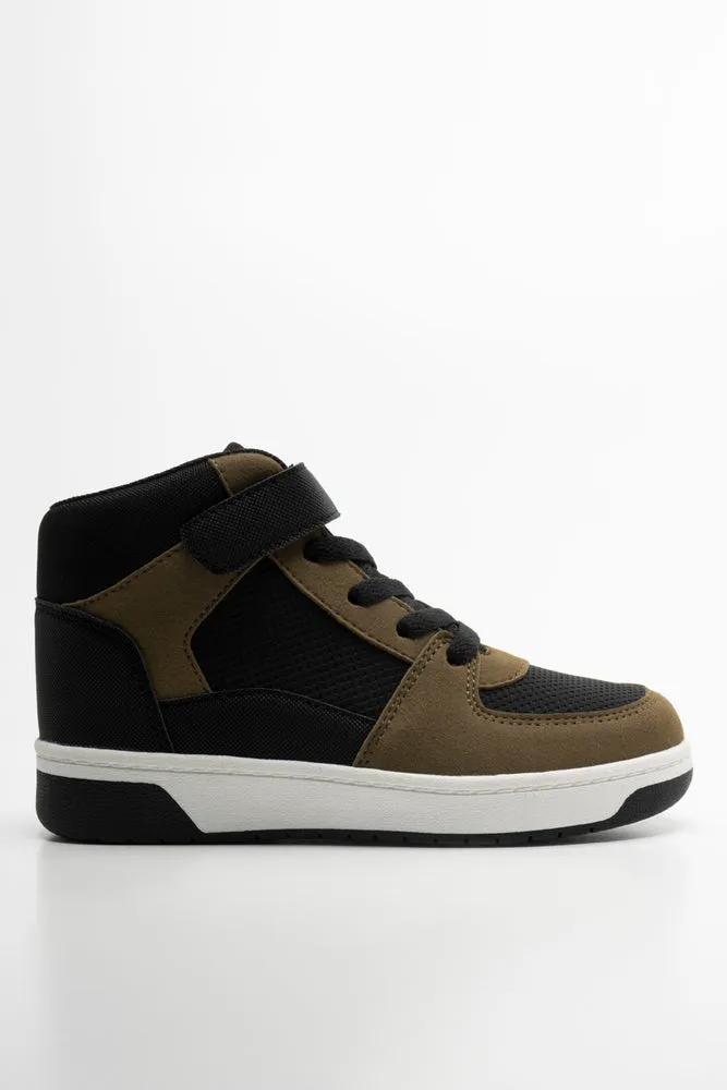 Skate High Top Sneaker Black And Green