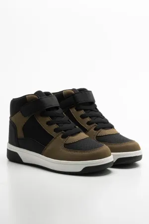 Skate High Top Sneaker Black And Green