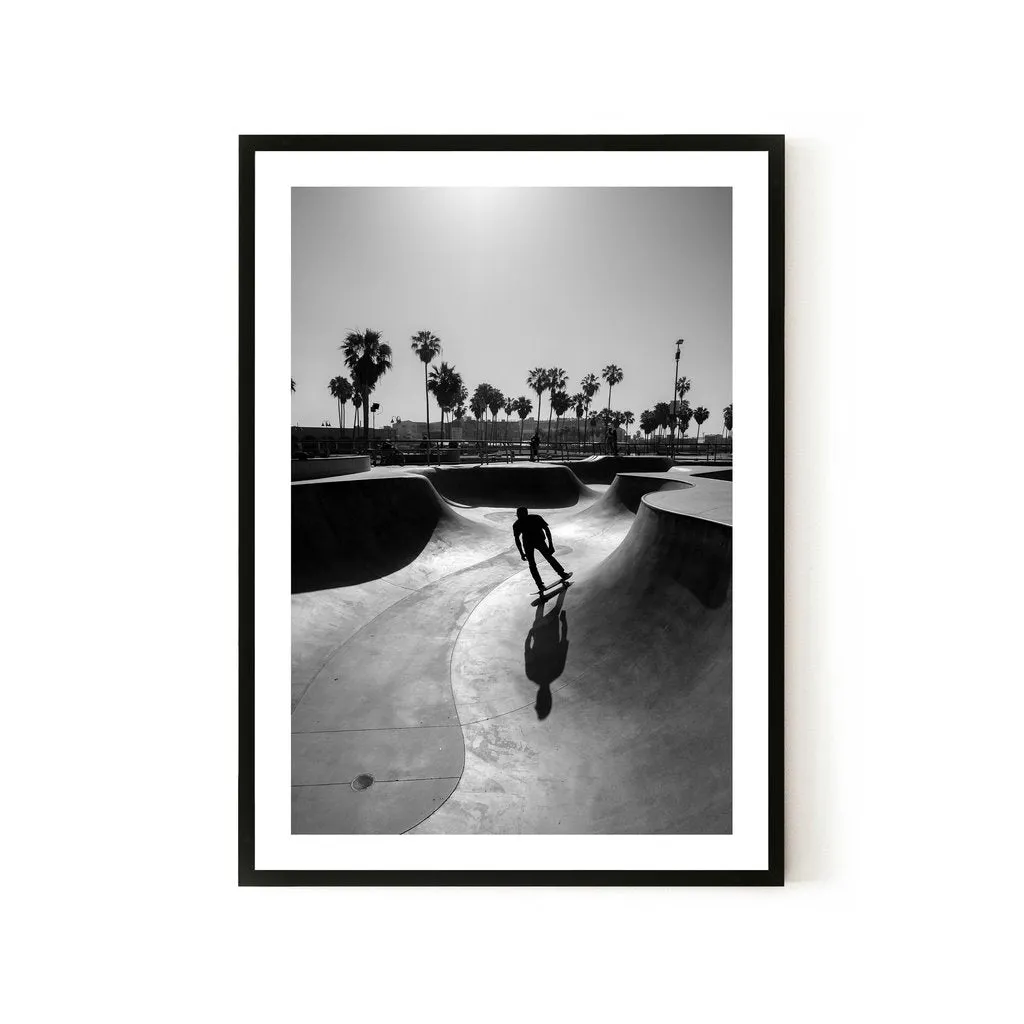 SKATE SILHOUETTE, FRAMED PRINT