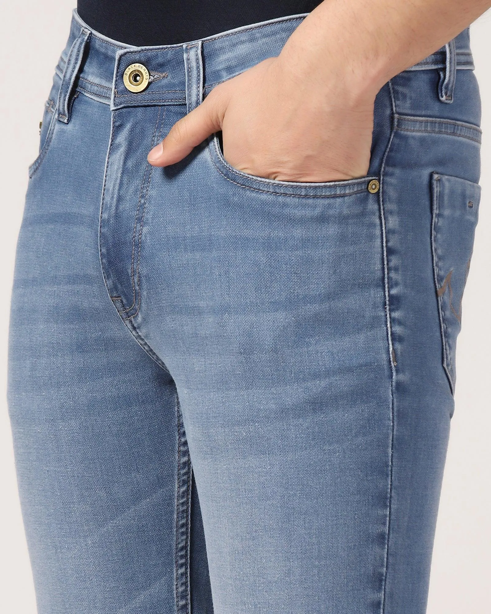 Slim Yonk Fit Indigo Textured Jeans - Kai