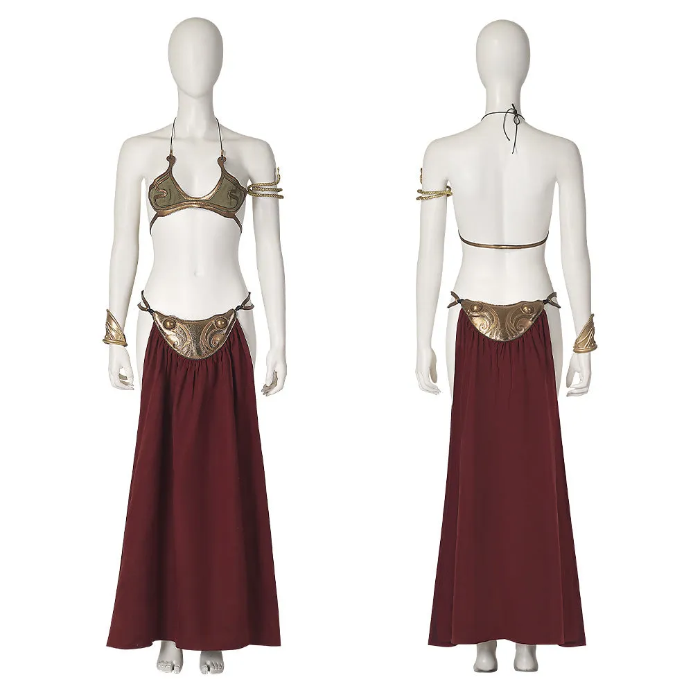 Star Wars Princess Leia Slave Girl Leia Organa Solo Cosplay Costume