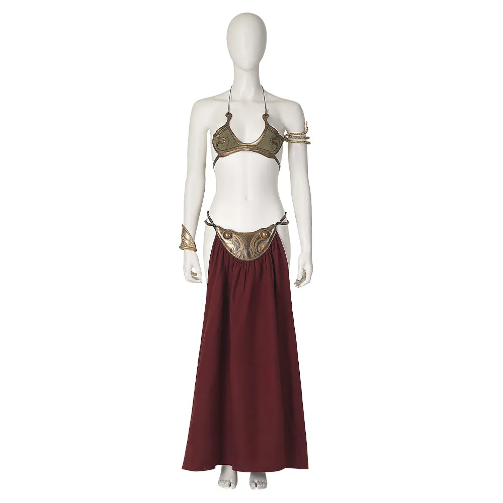 Star Wars Princess Leia Slave Girl Leia Organa Solo Cosplay Costume