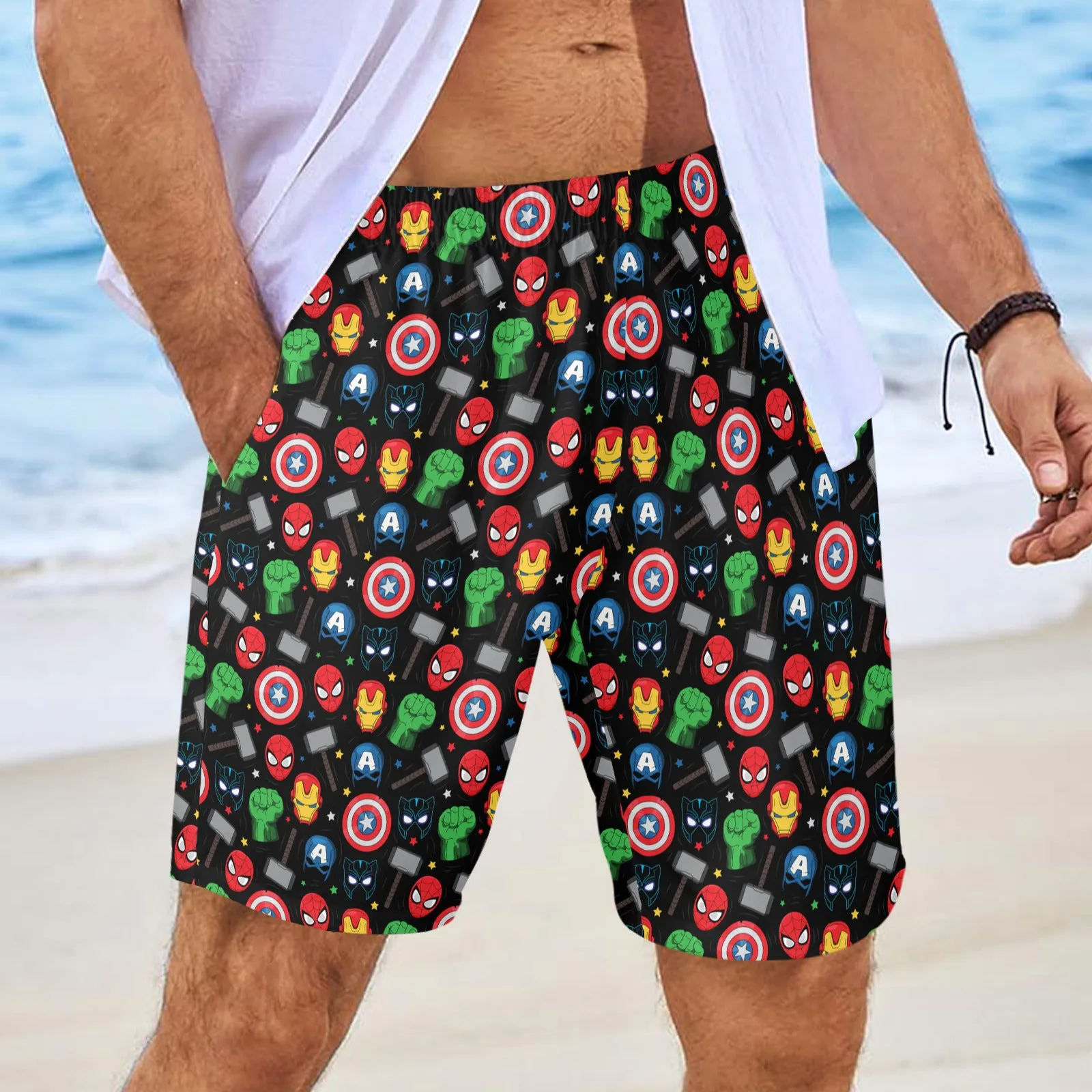 Super Heroes Men's Swim Trunks Swimsuit