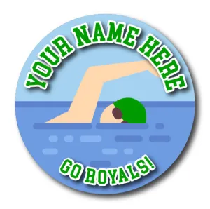 Swimming Magnet or Sticker | Custom Swim Team Sign for Car or Locker