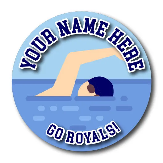 Swimming Magnet or Sticker | Custom Swim Team Sign for Car or Locker