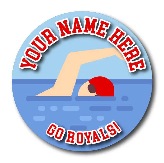 Swimming Magnet or Sticker | Custom Swim Team Sign for Car or Locker