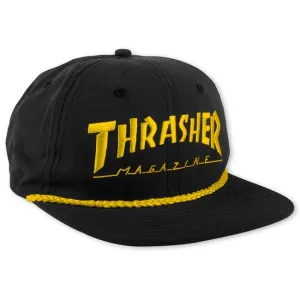 THRASHER Rope Snapback (Black/Yellow)