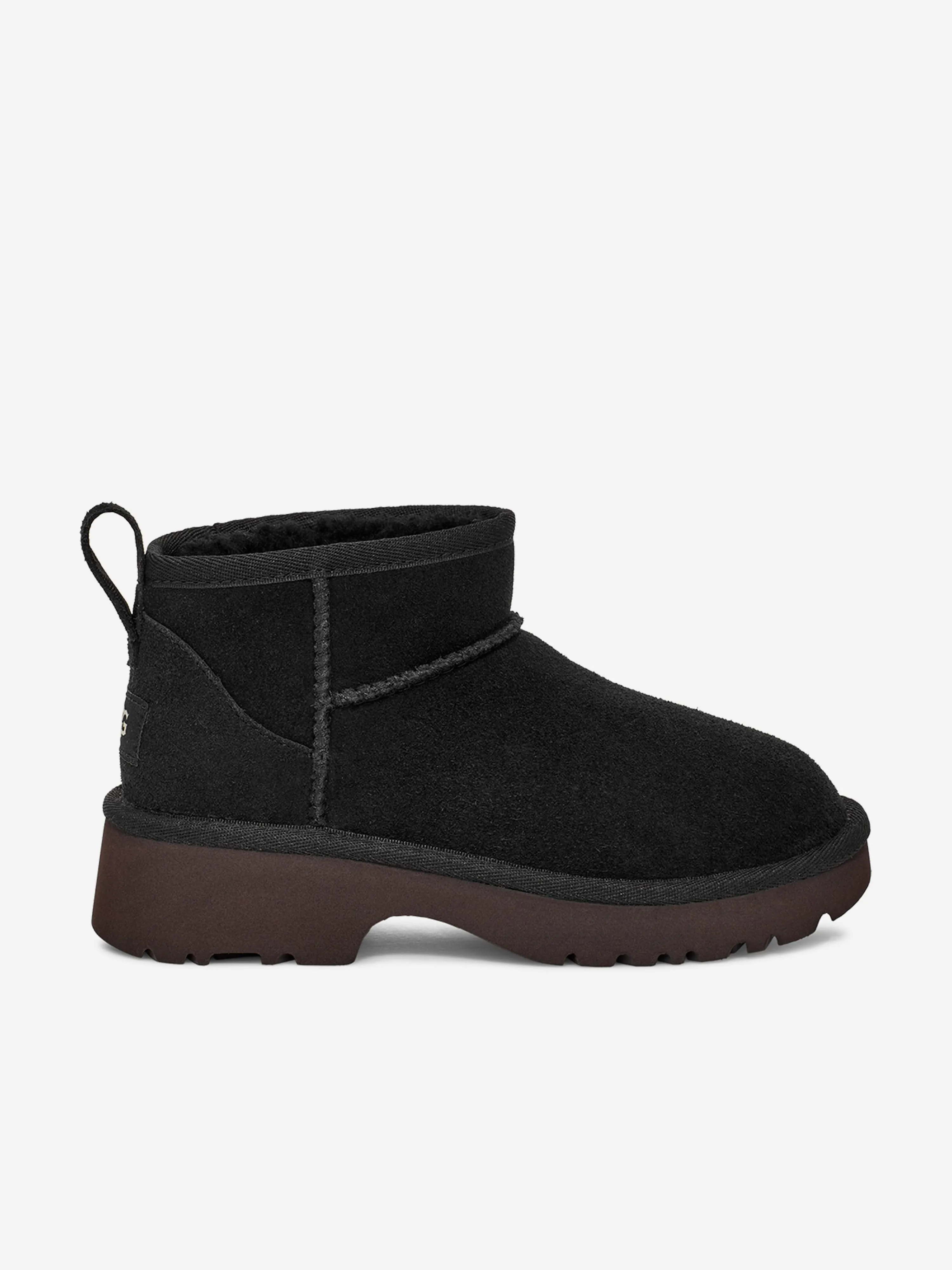 UGG Girls Classic Ultra Mini New Heights Boots in Black