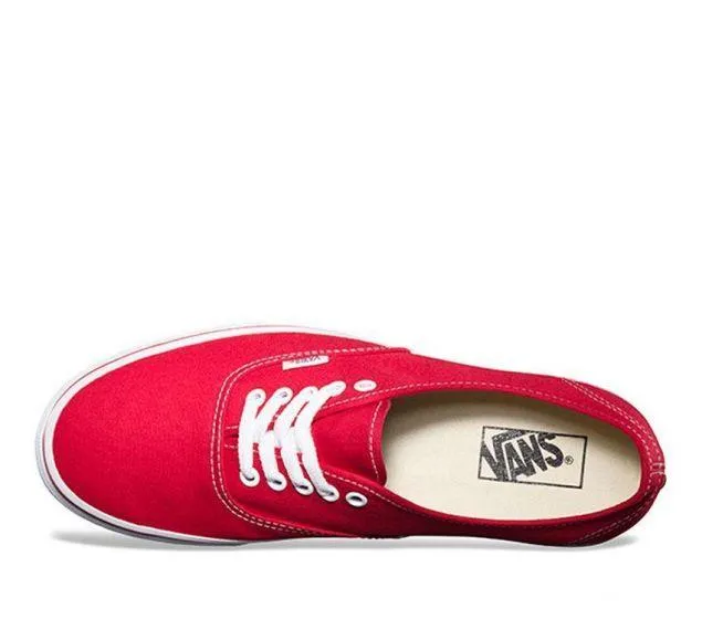 .Vans Adults Unisex Authentic Red - (VN 0EE3RED) - RED - R1L5