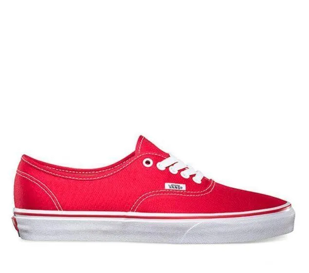 .Vans Adults Unisex Authentic Red - (VN 0EE3RED) - RED - R1L5