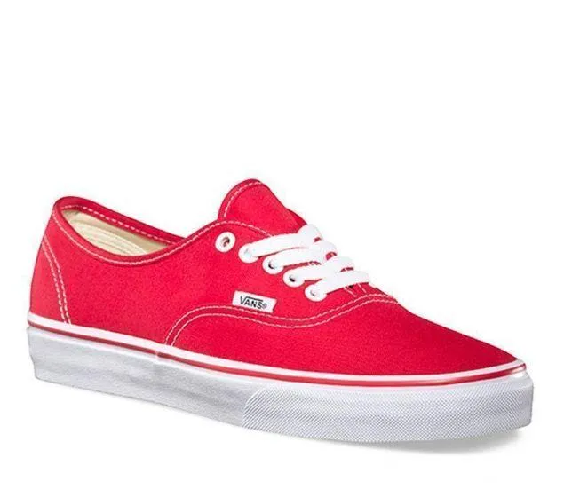 .Vans Adults Unisex Authentic Red - (VN 0EE3RED) - RED - R1L5