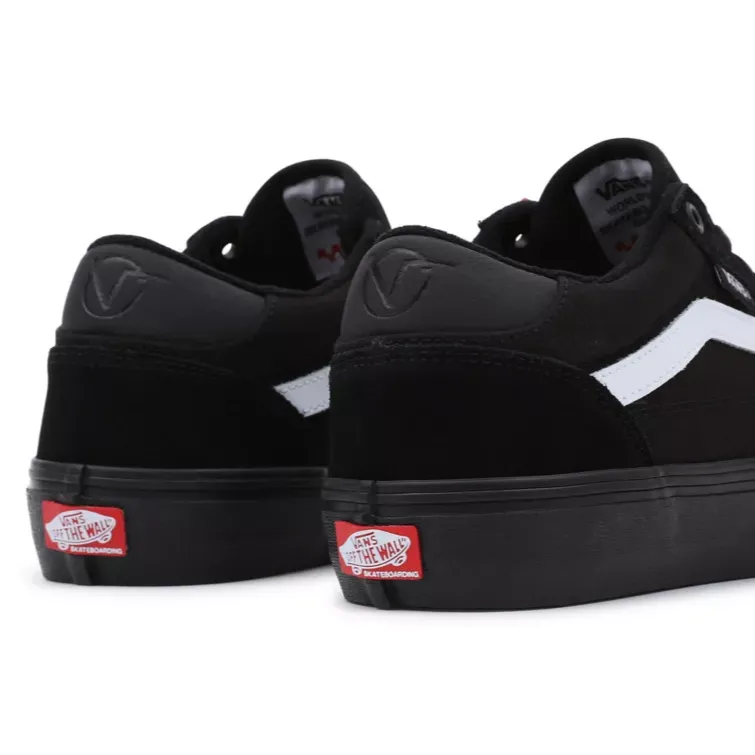 Vans Rowan Skate Shoes Black/Black/White