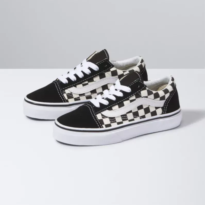 Vans Youth Old Skool Primary Checker - Black / White