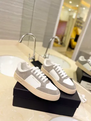 VSL Grey and White Leather Sneakers-169