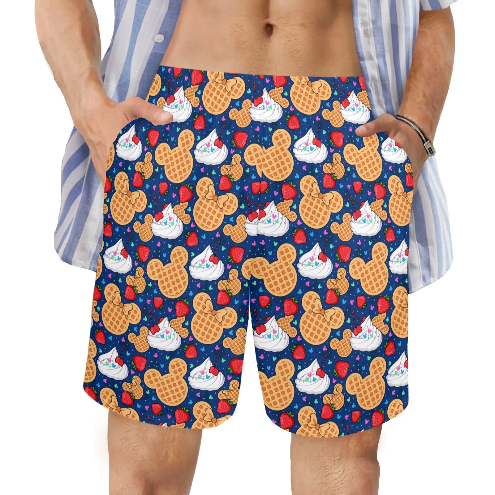 Waffles Men's Swim Trunks Swimsuit