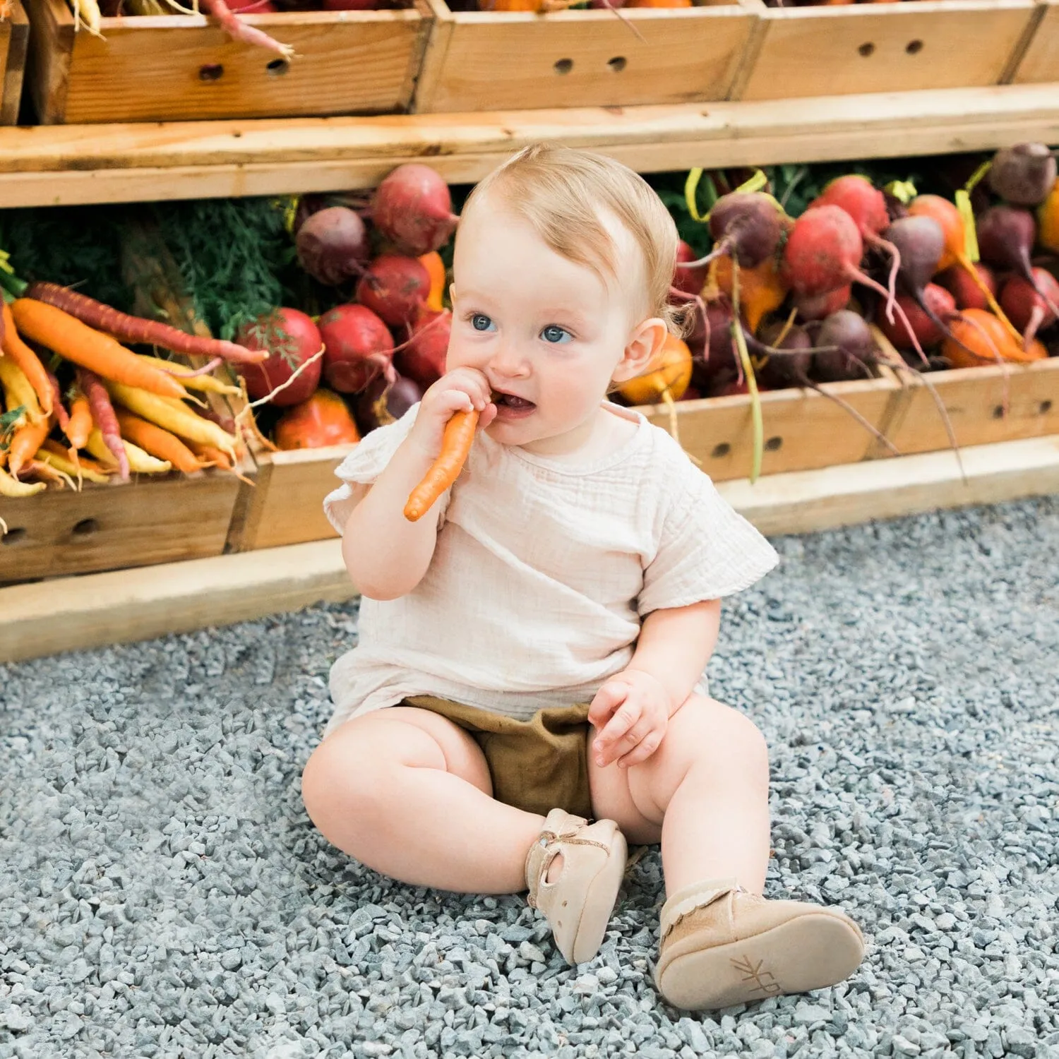 Weathered Brown Mary Jane Baby Shoe