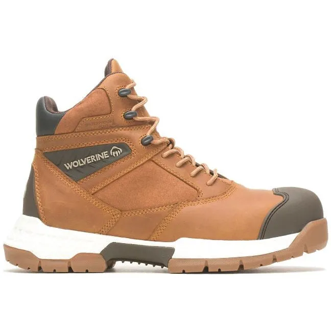 Wolverine Men's Rush Ultraspring 6" WP Carbonmax Work Boot -Honey- W231040