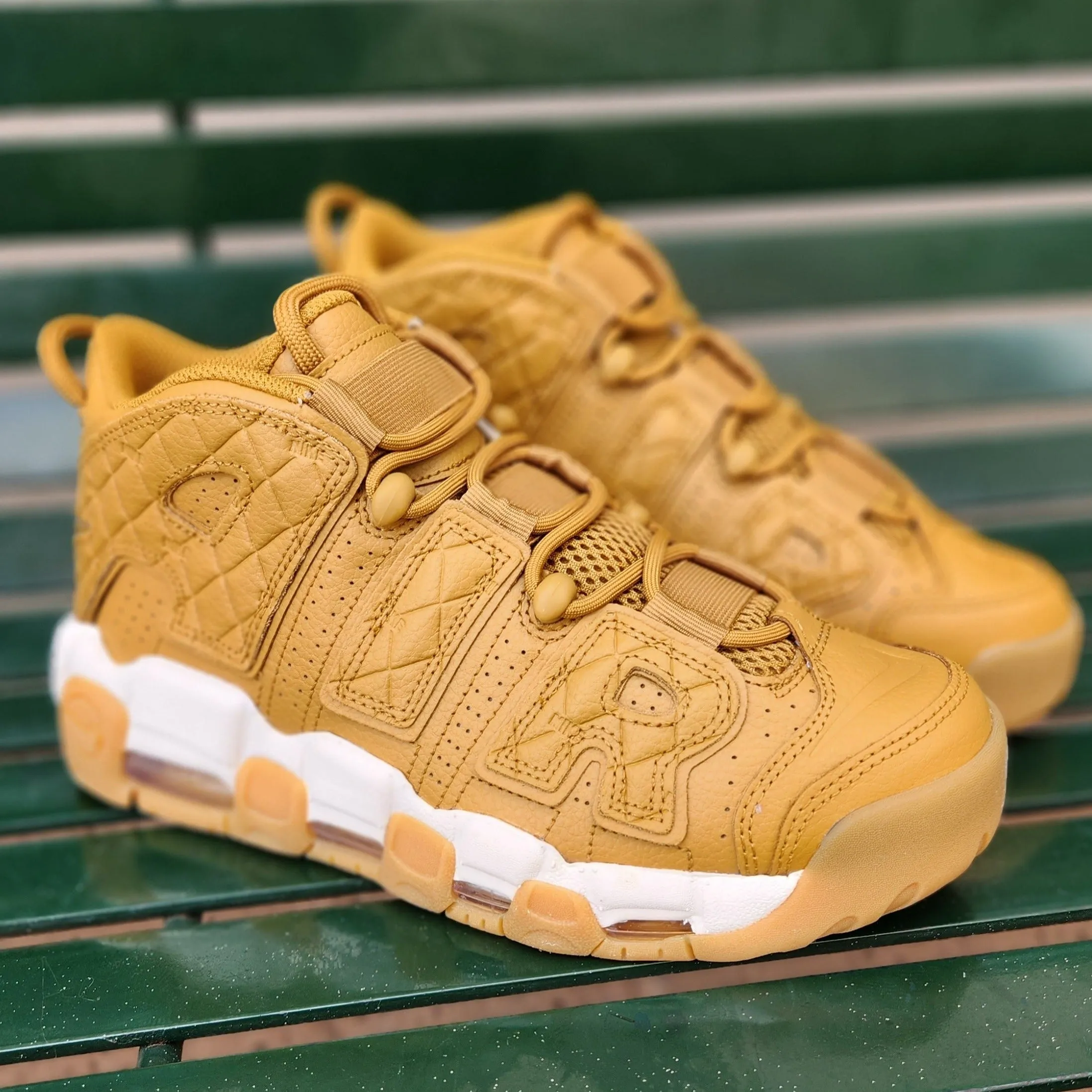 Women Nike Air More Uptempo Quilted Wheat