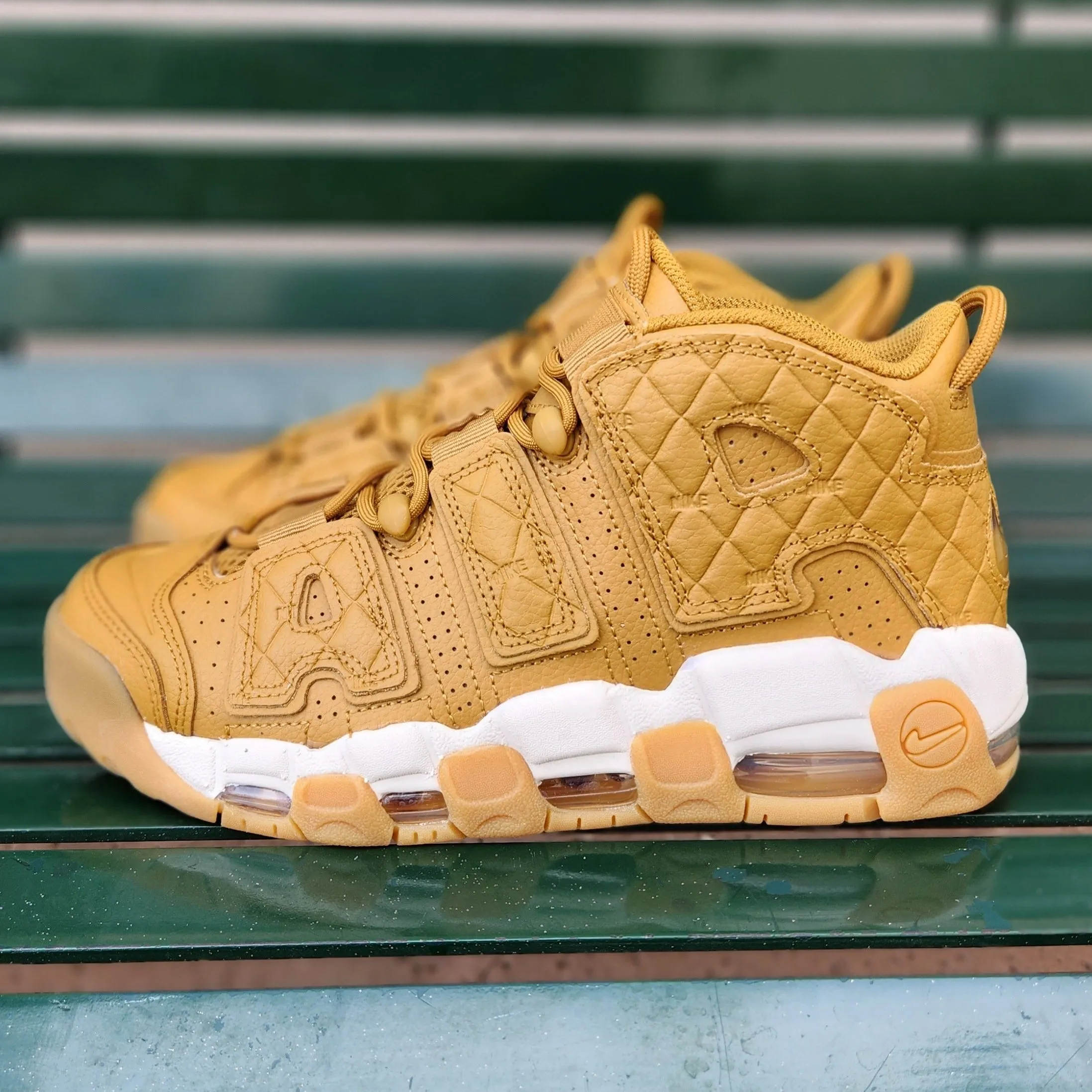 Women Nike Air More Uptempo Quilted Wheat