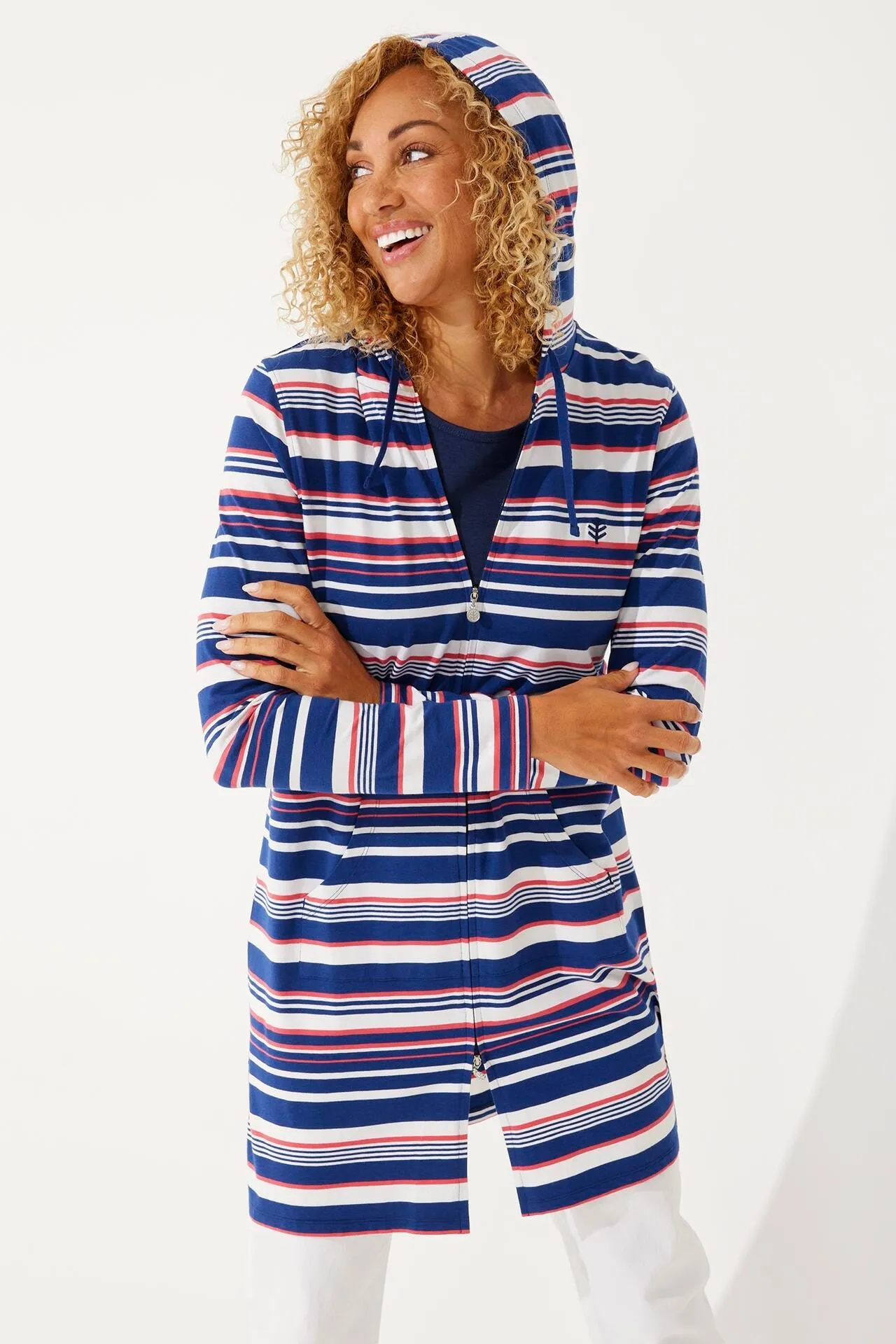 Women's Cabana Hoodie  |  Navy Multicolor