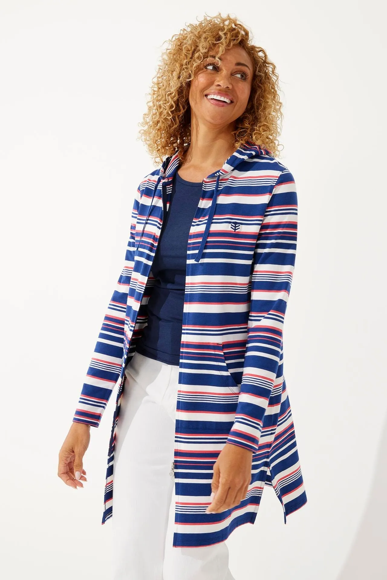 Women's Cabana Hoodie  |  Navy Multicolor