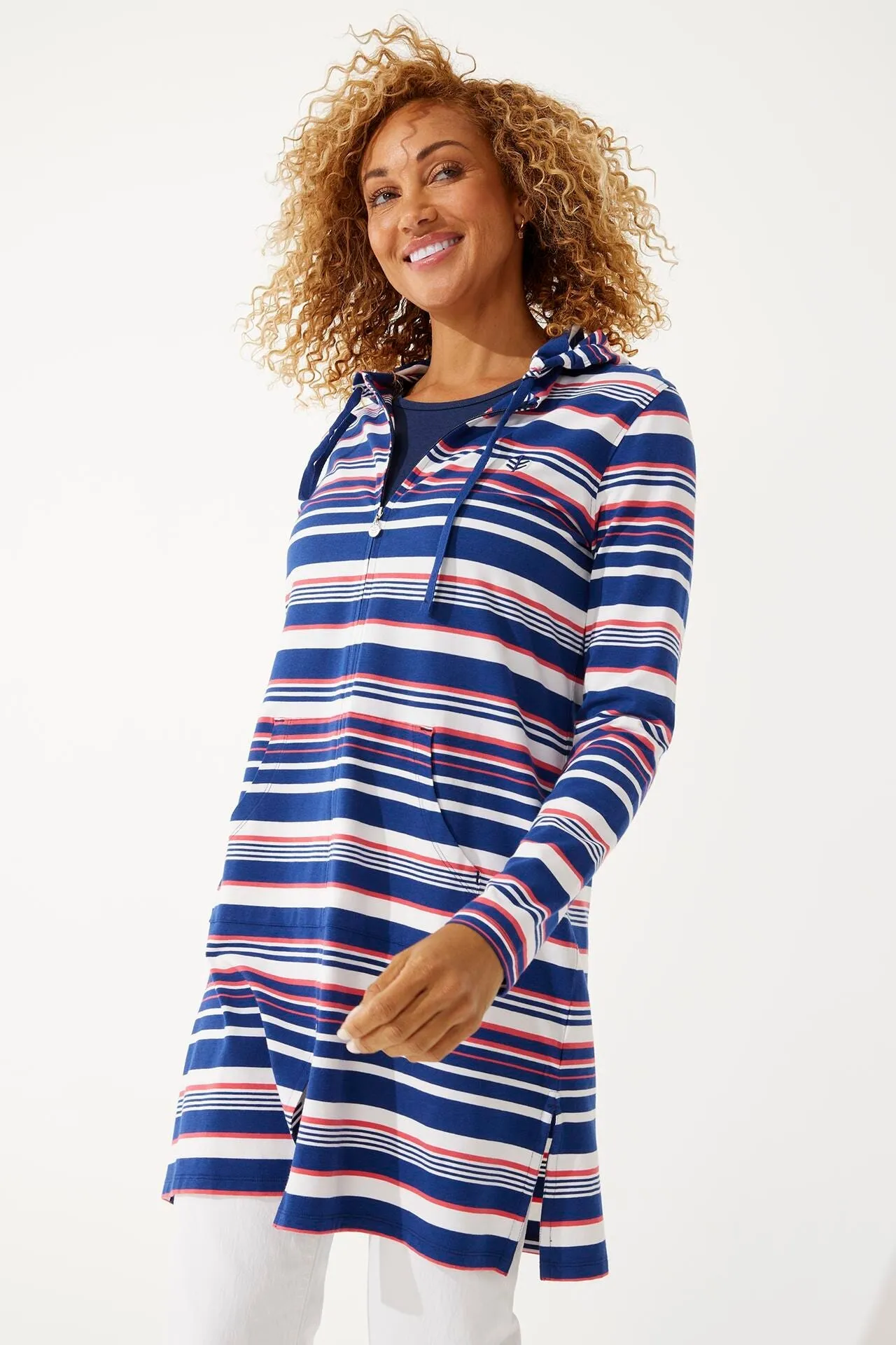 Women's Cabana Hoodie  |  Navy Multicolor