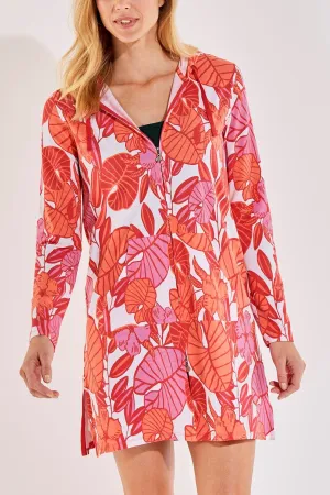 Women's Cabana Hoodie  |  Radiant Coral Casia Palm