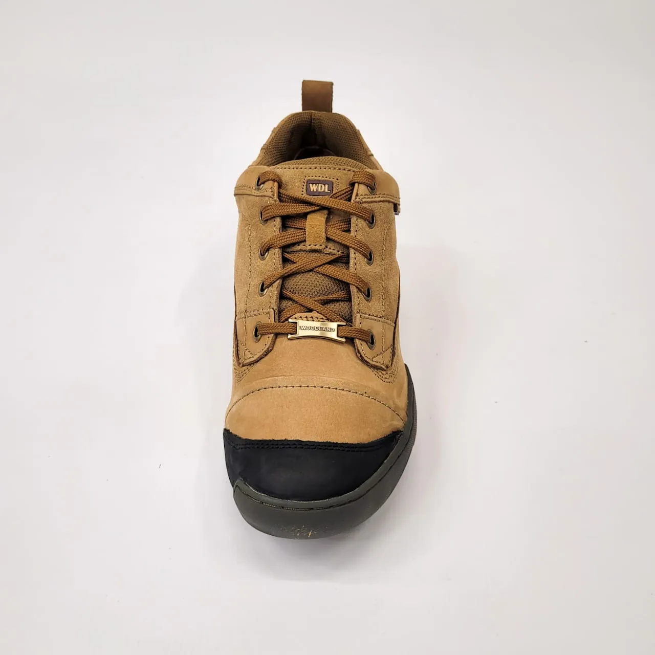 Woodland leather mens camel lace up